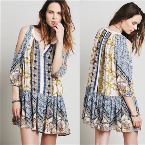 Free People Dresses & Skirts - Free People Floral Gypsy Bohemian Mini Dress